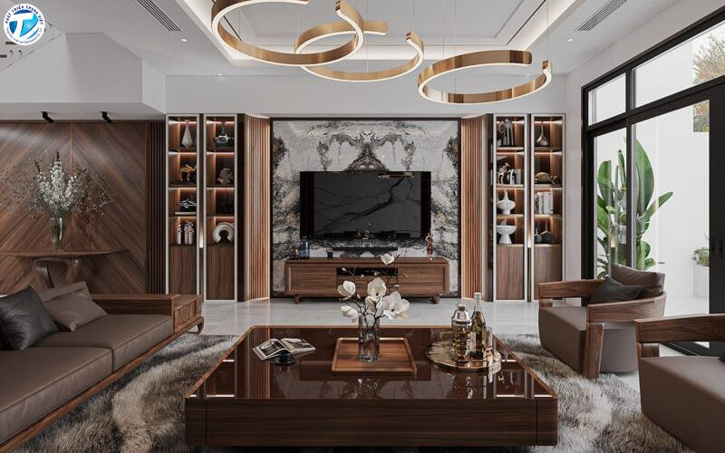 Thiết kế nội thất gỗ óc chó 